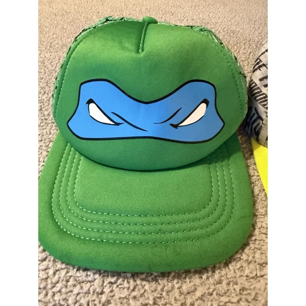 Lot of 3 Batman Superman Ninja Turtle Youth Hats Marvel Nickelodeon Warner Bros